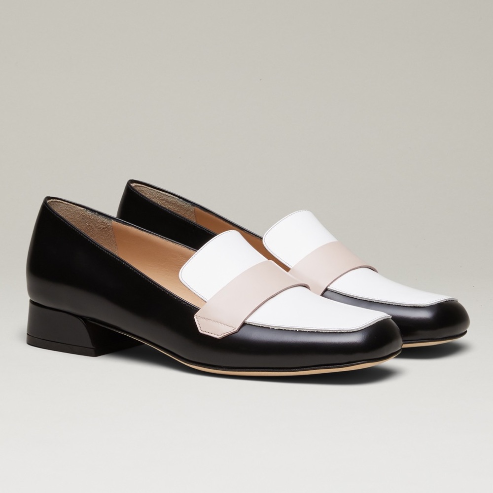 NWB M.Gemi The Scuola 25mm - Black, White & Pink - Sz 39½